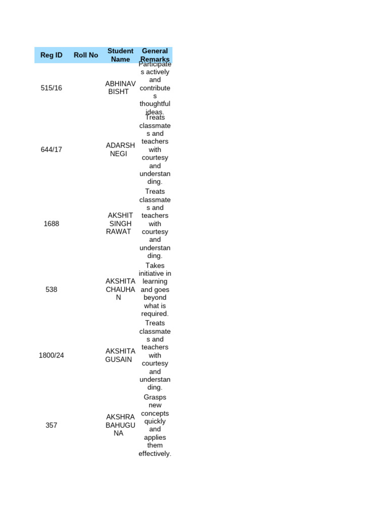 General Remark | PDF