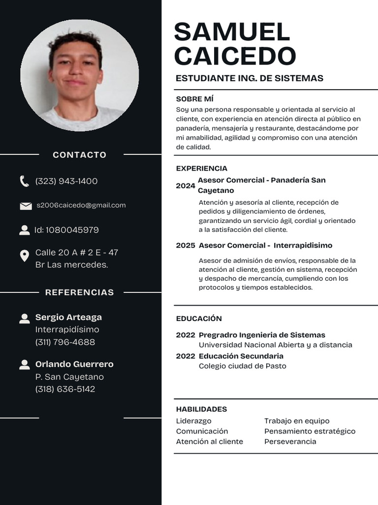 CV Samuel Fernando Caicedo Segovia | PDF