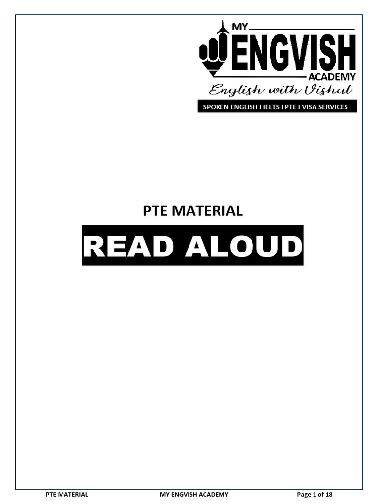 PTE Self Study Read Aloud | PDF | Cell (Biology) | Organelle
