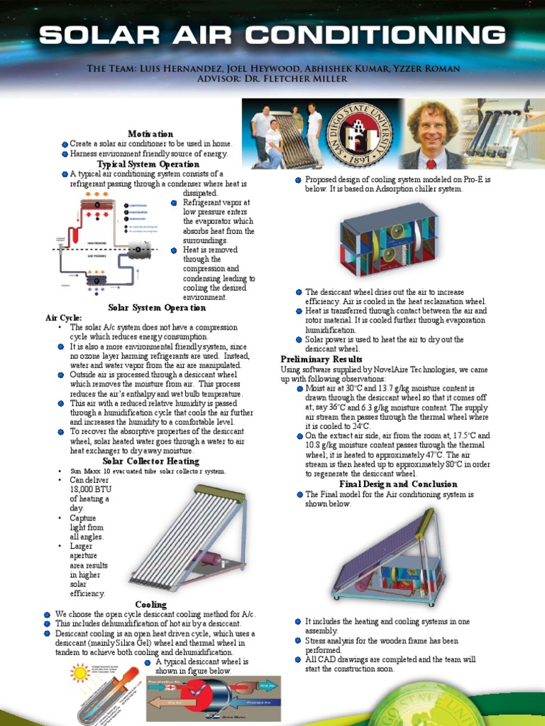 Solar Air Conditioning System Design | PDF | Air Conditioning ...