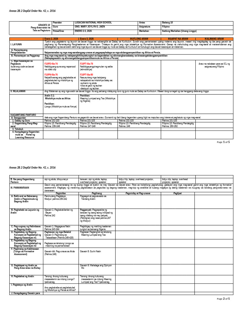 Aralin 3.1 | PDF