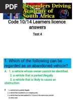 K53 Learner's Licence Practice Test | PDF