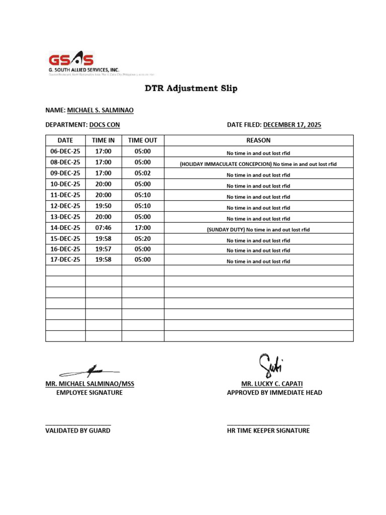 Gsas Iss Time in and Out_13_93e9b49f-b302-4ff9-970e-A3c84518bc91 | PDF