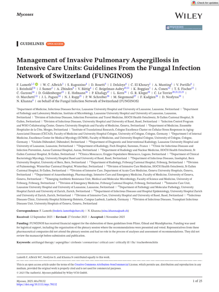 Invasive Pulmonary Aspergillosis in The ICU | PDF | Chronic Obstructive ...