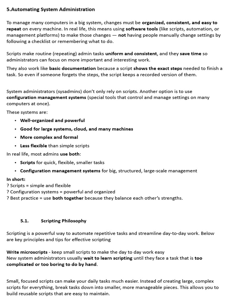 Unit 5 | PDF | Scripting Language | Operating System Technology