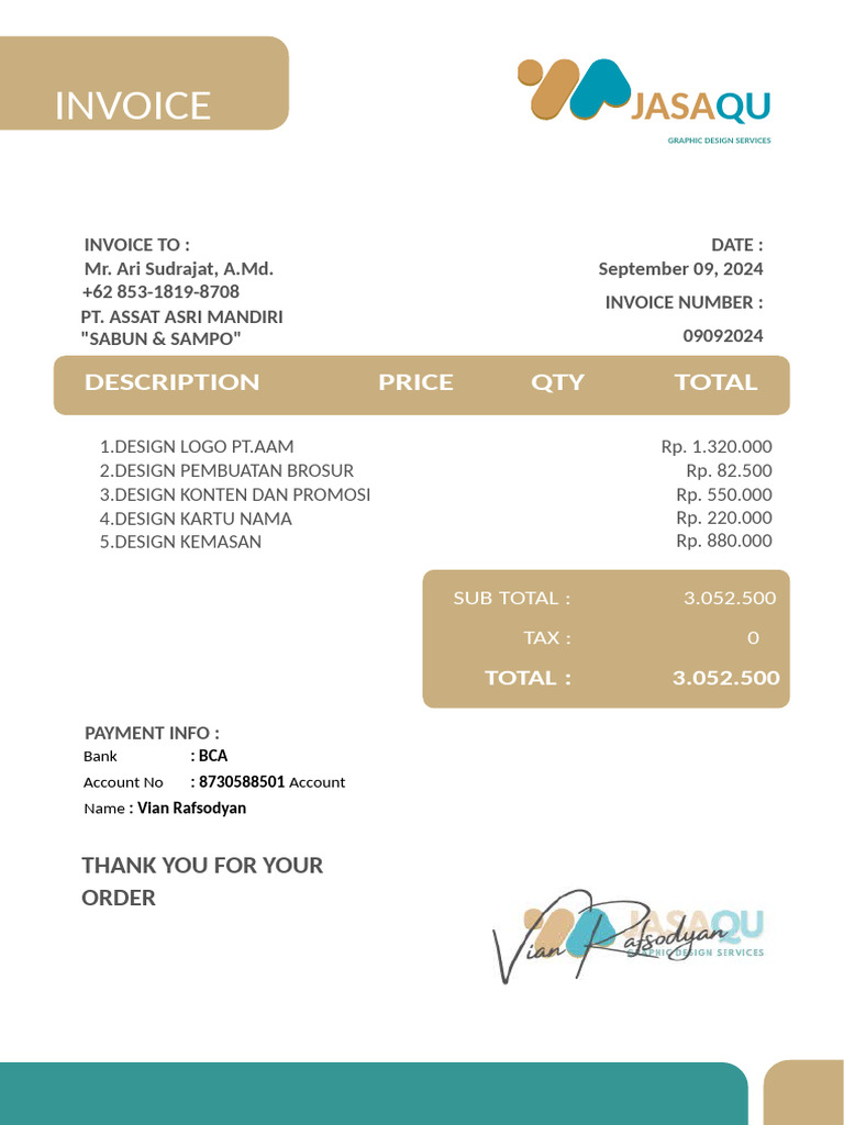 Invoice PT. AAM Ed | PDF