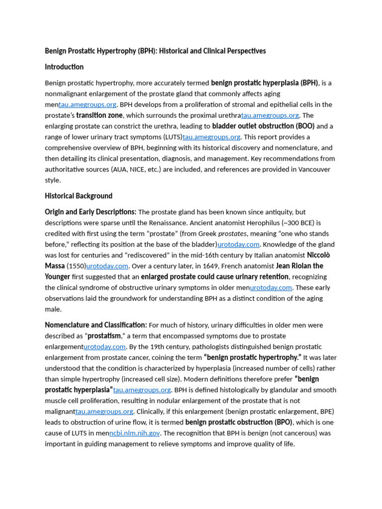 Picture Idea: Benign Prostatic Hypertrophy Pdf Prostate