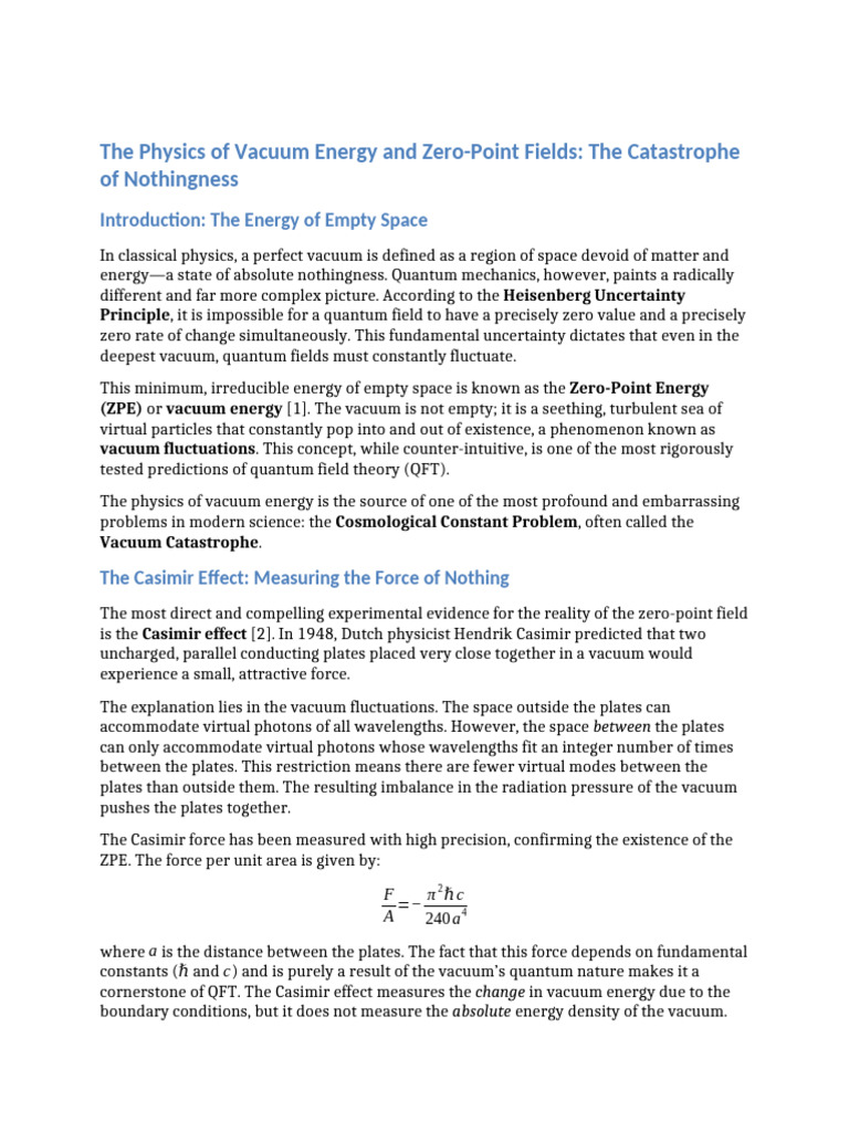 Document 7 Vacuum Energy | PDF | Quantum Field Theory | Quantum Mechanics