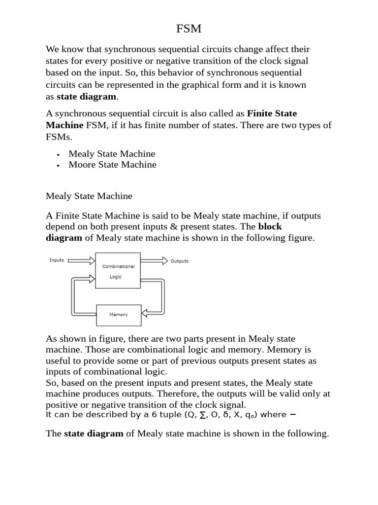 DLD-mpdule 4-Melay Moore - FSM | PDF | Digital Electronics | Electronic ...