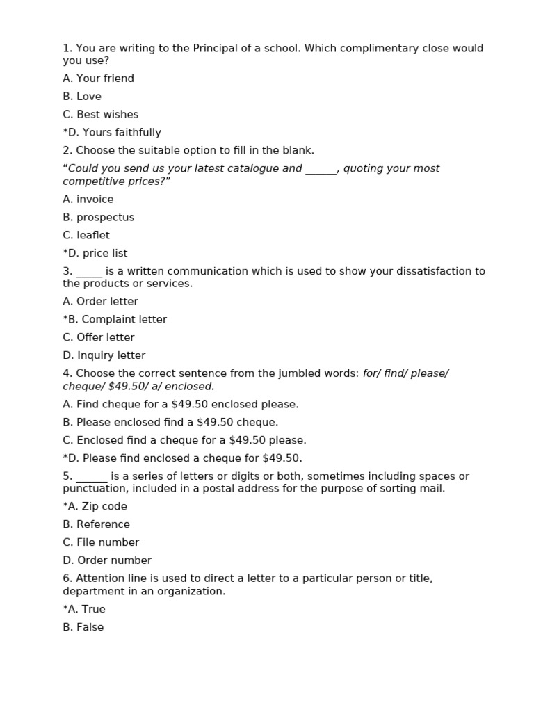 Multiple Choice Practice | PDF