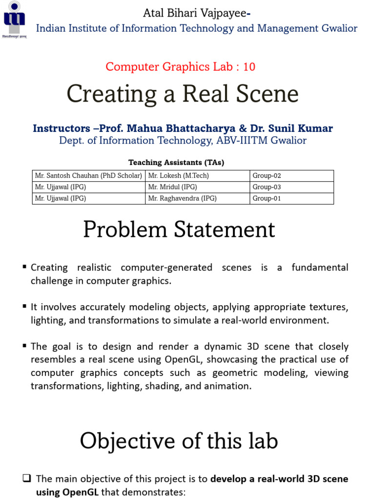CG Lab 10 Creating A Real Scene | PDF