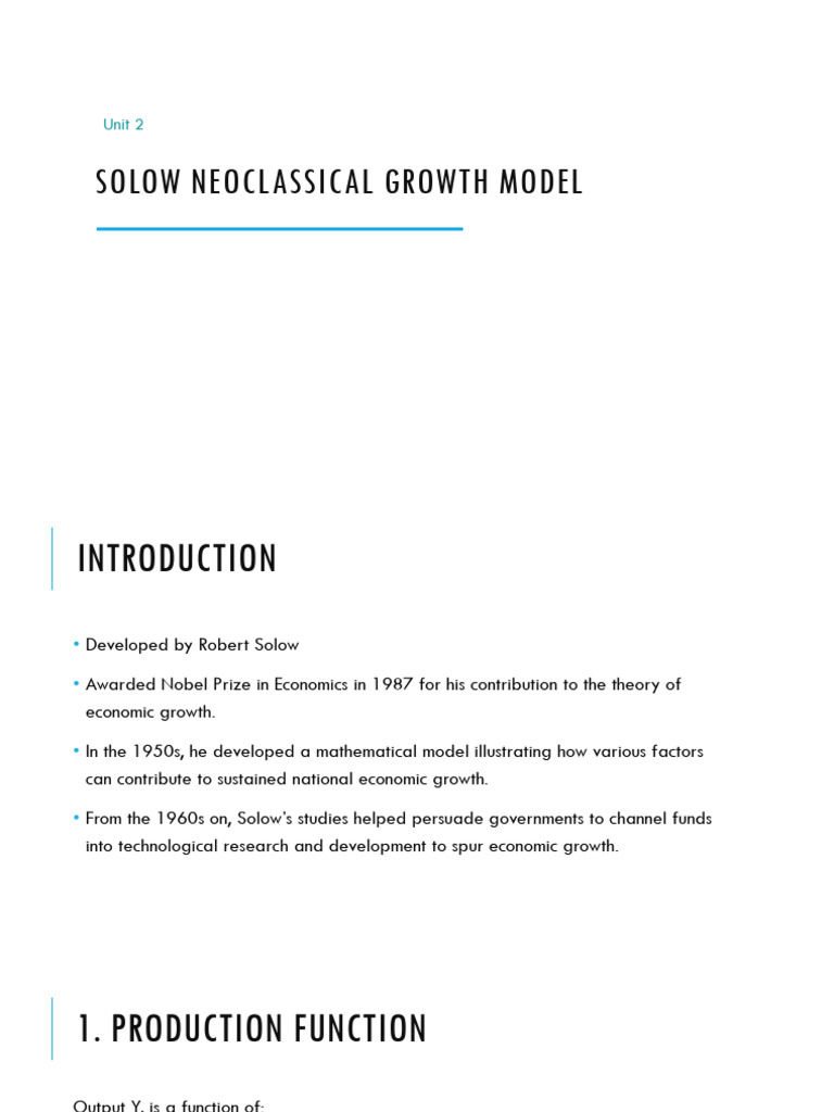 12 Solow Model | PDF | Economic Growth | Capital (Economics)