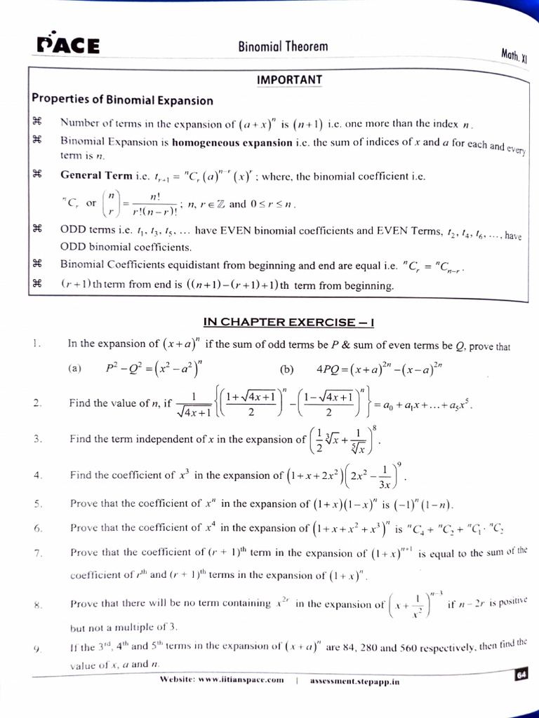Binomial THM Problems | PDF
