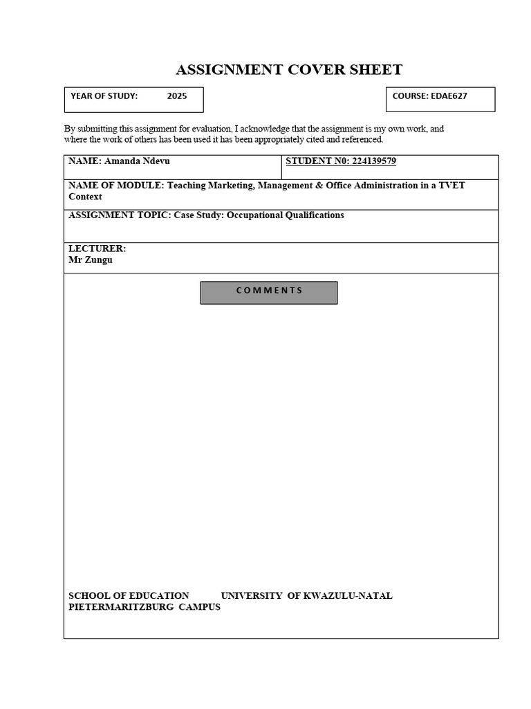 CaseStudyOccupationalQualificationsAssignmentPdf LAST EDIT | PDF ...