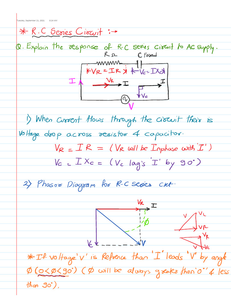 R.C Series Circuit | PDF