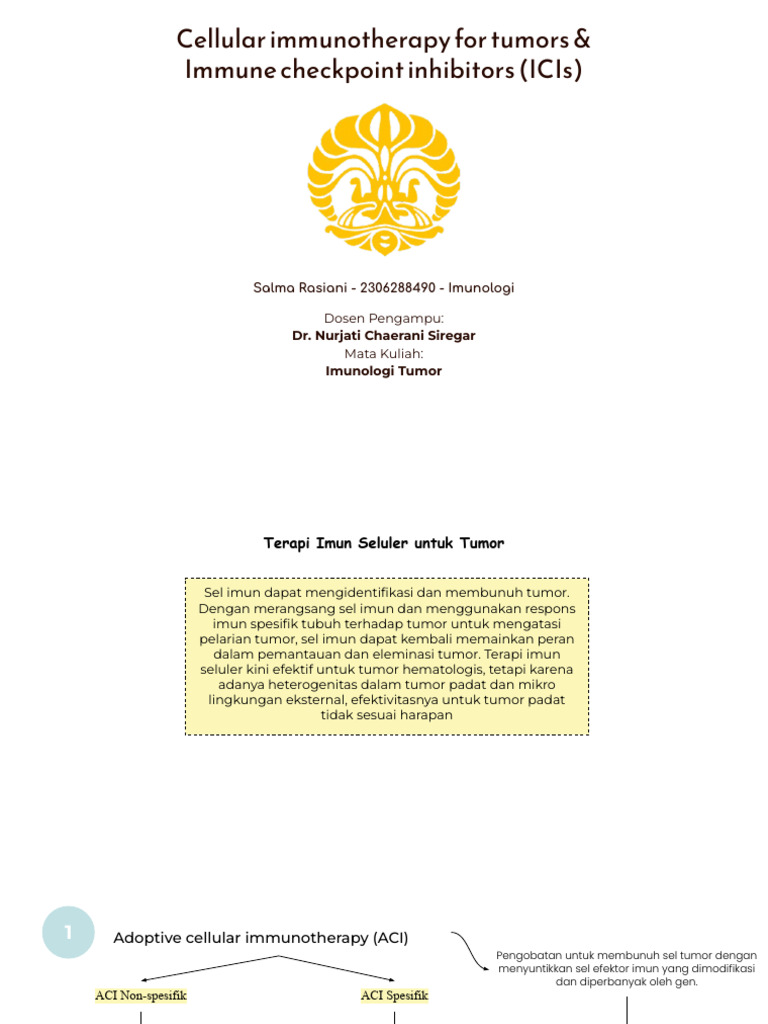 Celuller Immunotherapy Dan Immune Checkpoint Inhibitor | PDF