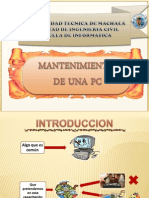 DIAPOSITIVA SOBRE MANTENIMIENTO DE PC