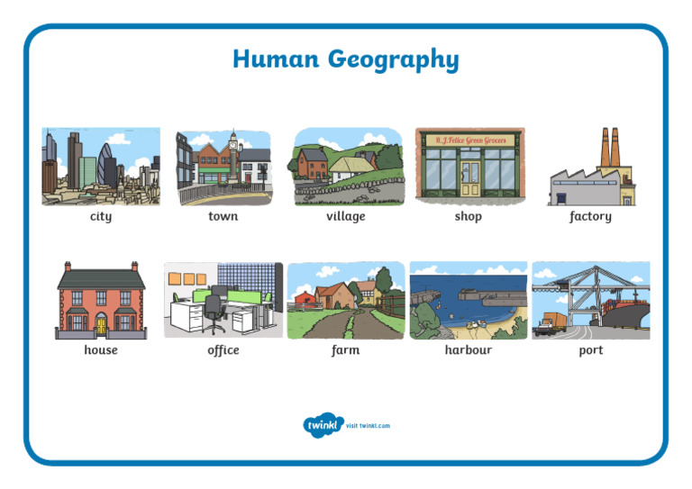 T G 023 Human Geography Word Mat Ver 1 | PDF