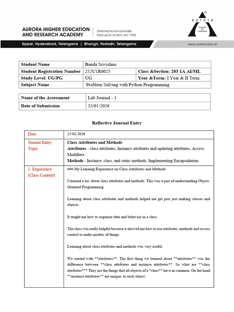 Python Lab Report 5 Term 2 | PDF | Method (Computer Programming ...
