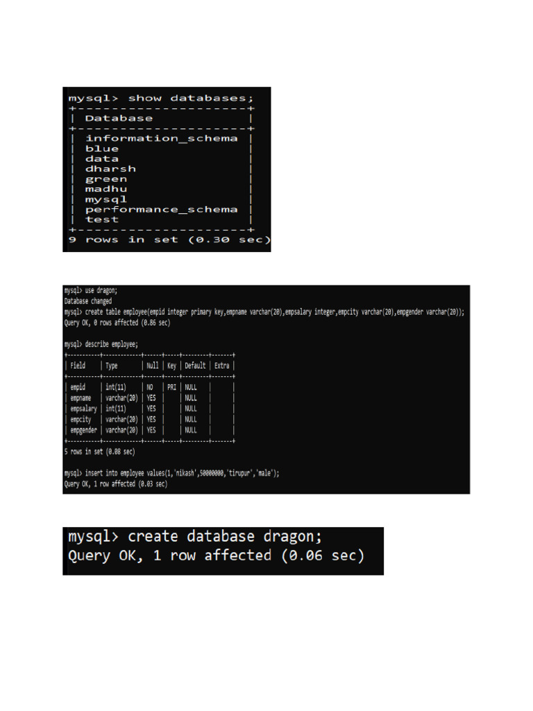 SQL Practice Document | PDF
