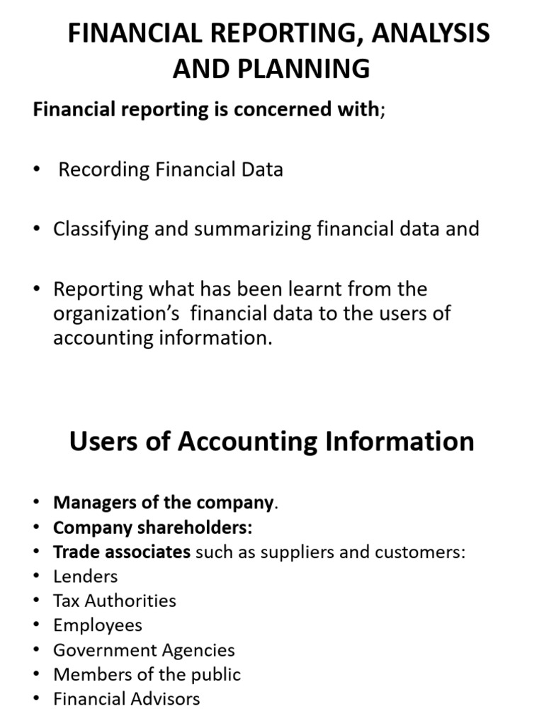 Financial Reporting Introduction | PDF | Expense | Audit