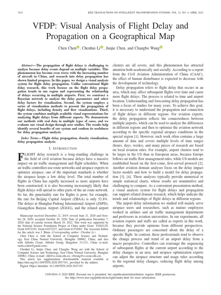VFDP Visual Analysis of Flight Delay and Propagation On A Geographical ...