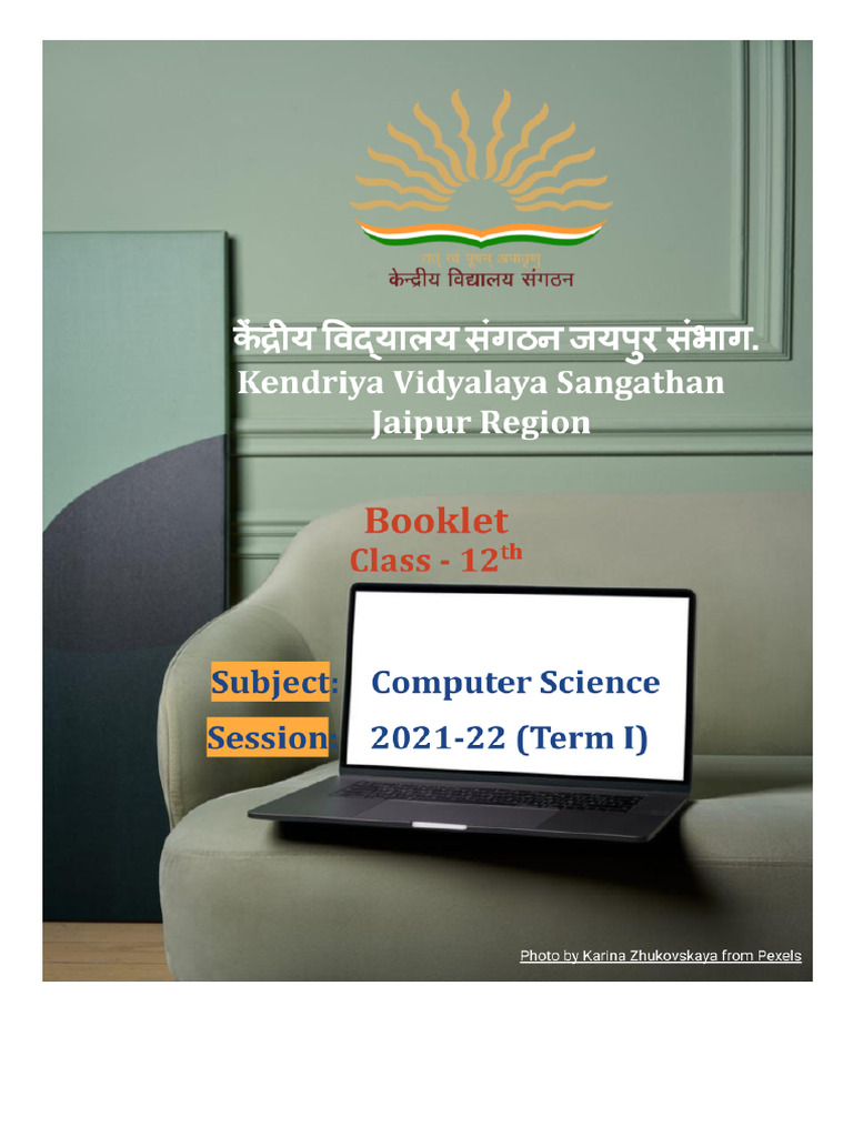 JPR SSM Xii Cs Term 1 | PDF | Control Flow | String (Computer Science)