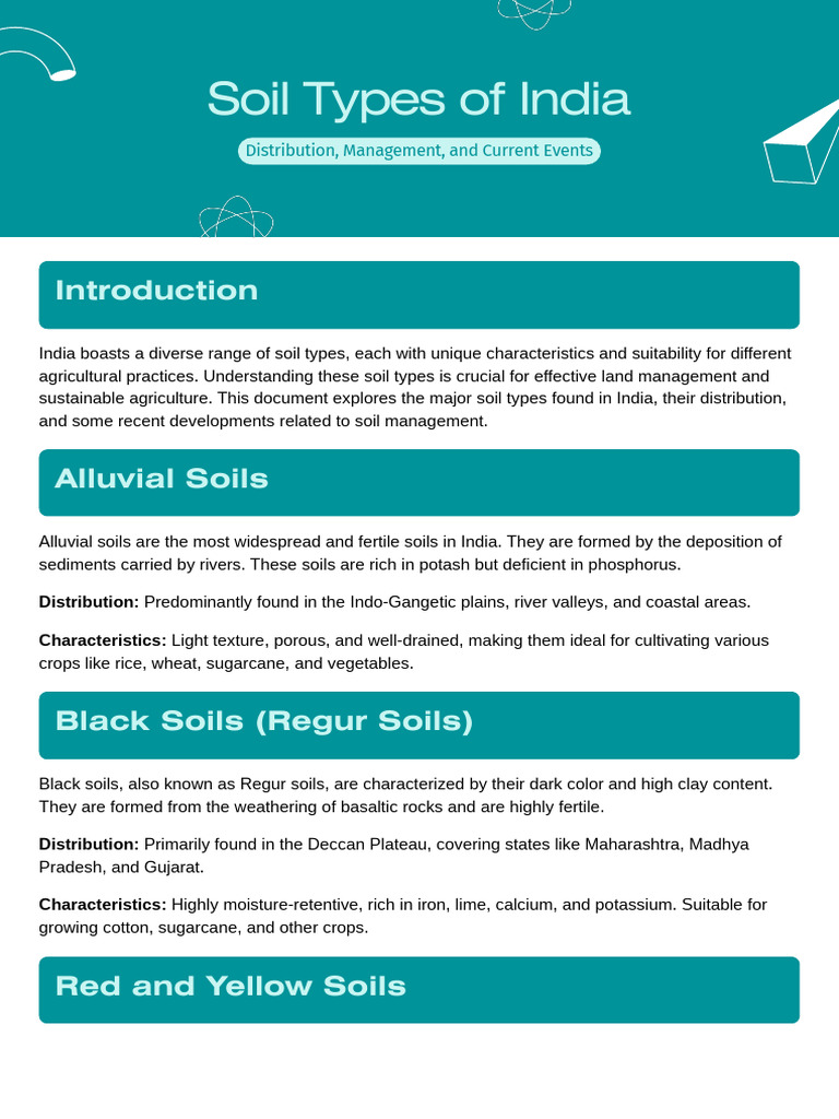 Soil Types of India | PDF | Soil | Natural Materials