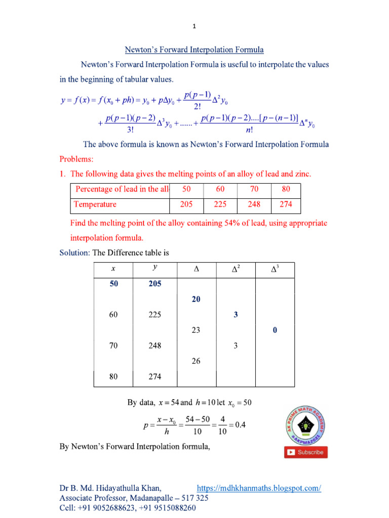 M3 R15 Newtons Forward and Backward Interpolation 3.1 | PDF