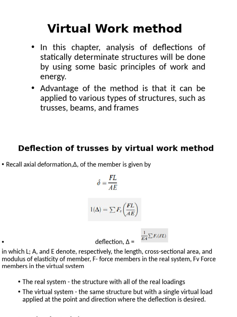Virtual Work method | PDF
