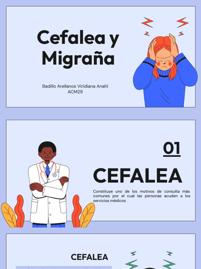 Cefalea y migraña | PDF | Dolor de cabeza | Migraña