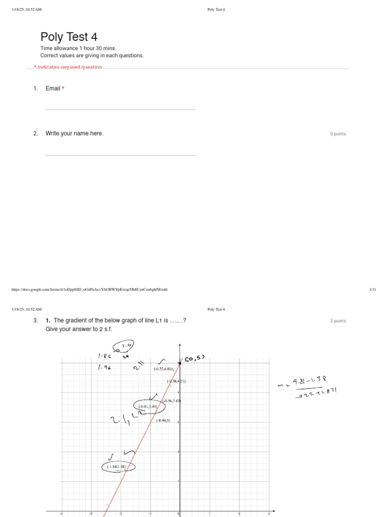 2025 Poly Test 4 - Google Forms | PDF | Area | Sphere