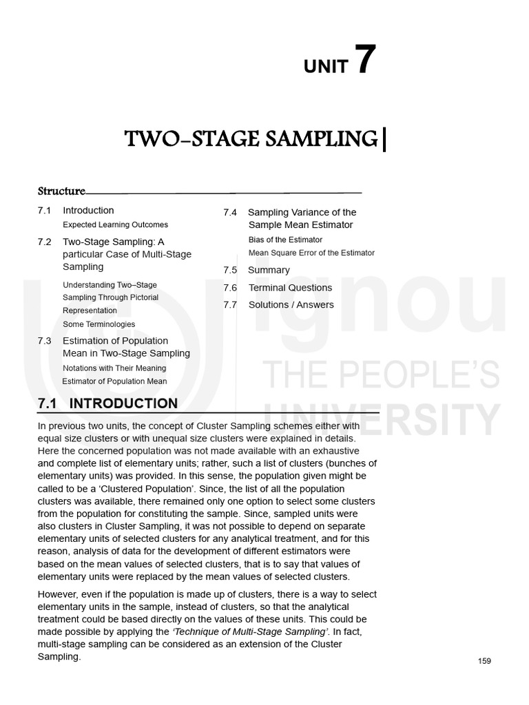 Unit-7 | PDF | Estimator | Sampling (Statistics)