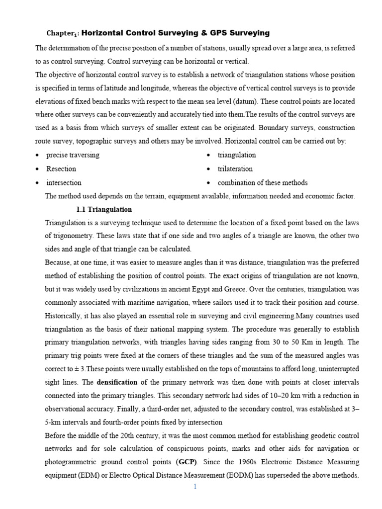 Chap1 Last | PDF | Global Positioning System | Surveying