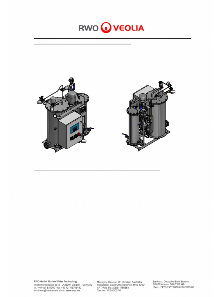 02 Tec Spec OWS-COM 0-5 9070248rev.01 | PDF | Valve | Pump