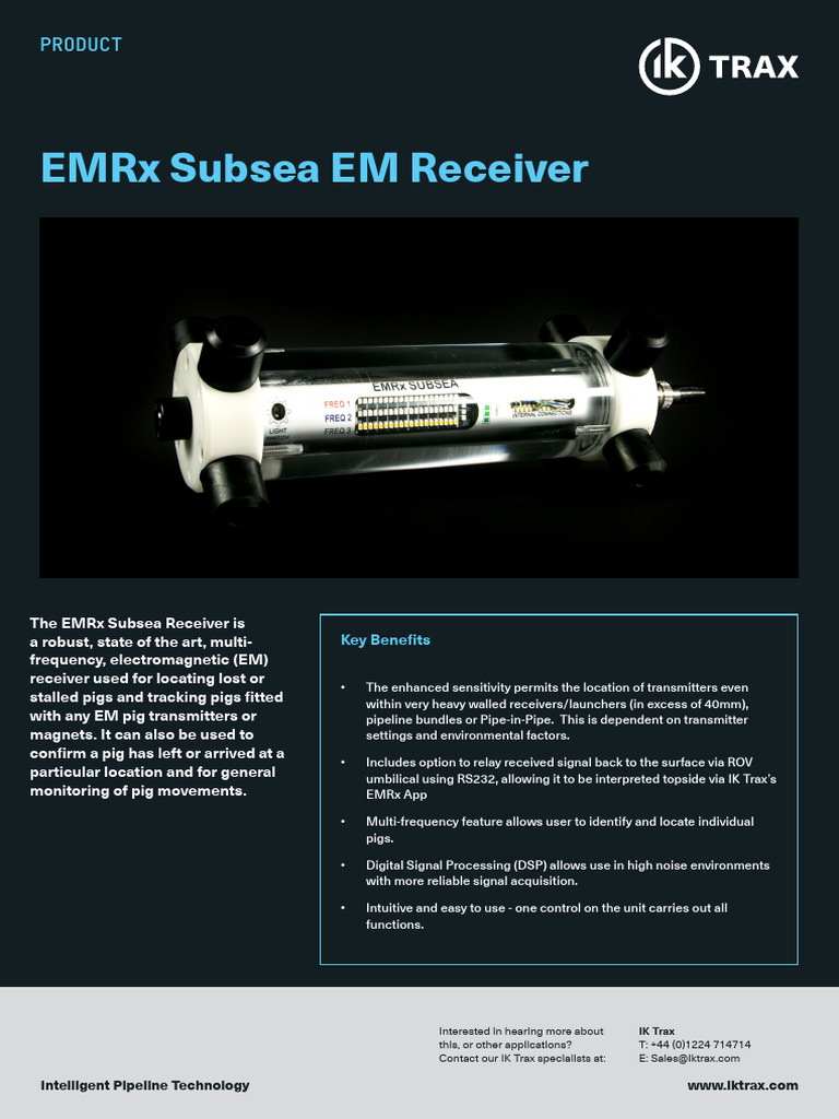 Emrx20 5100 D Emrx Subsea Datasheet | PDF | Transmitter | Electronics