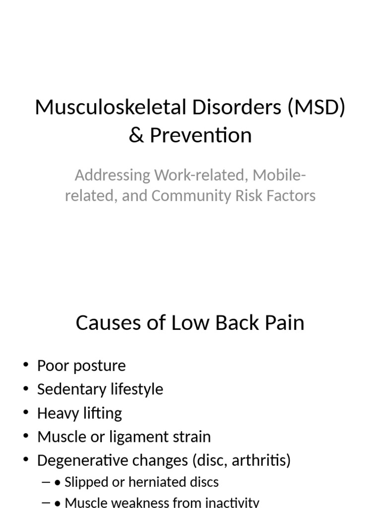 MSD Presentation Elaborated | PDF | Diseases And Disorders ...