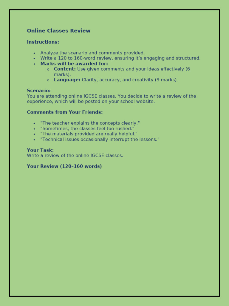 Online Classes Review | PDF