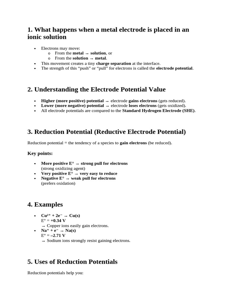 Emf | PDF | Redox | Anode