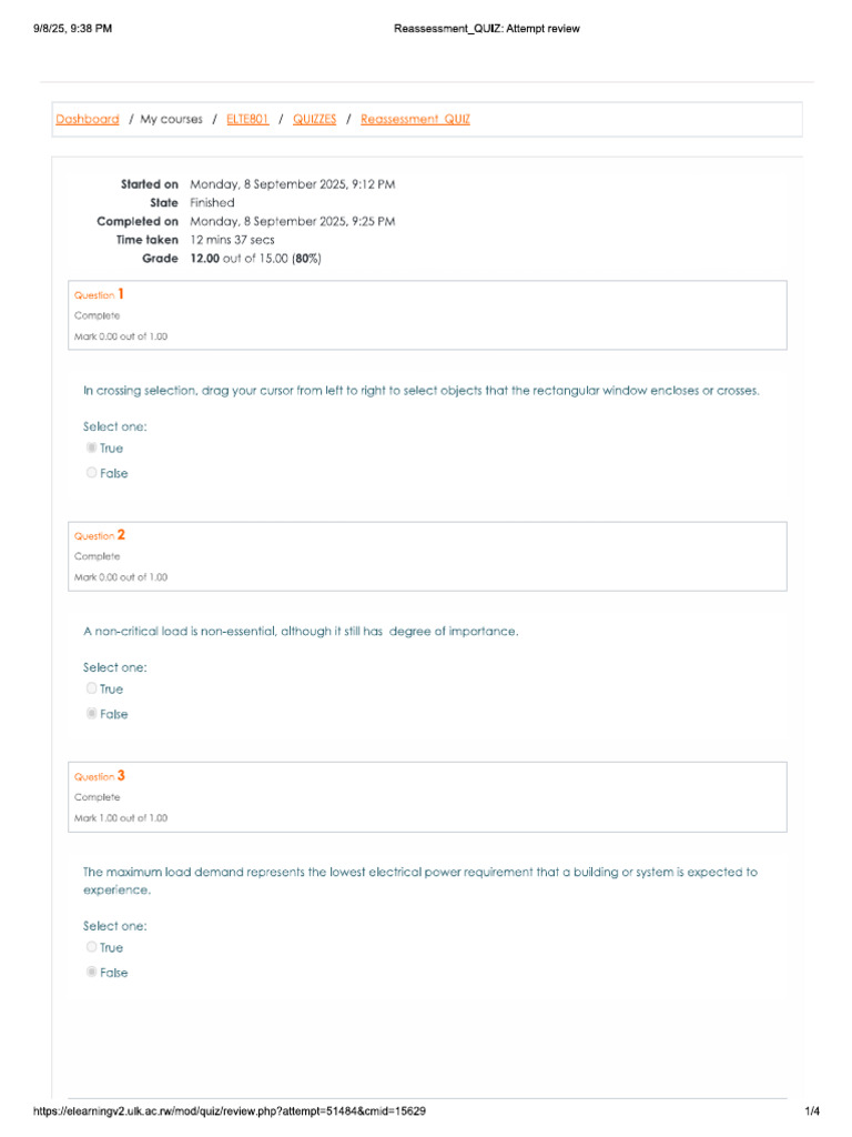 E Learning Quiz | PDF