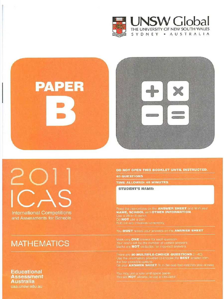 2011 Math Paper B AU | PDF
