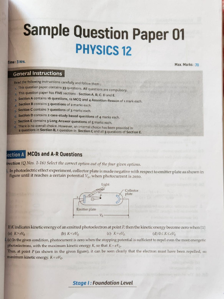 Sample Paper 1 | PDF