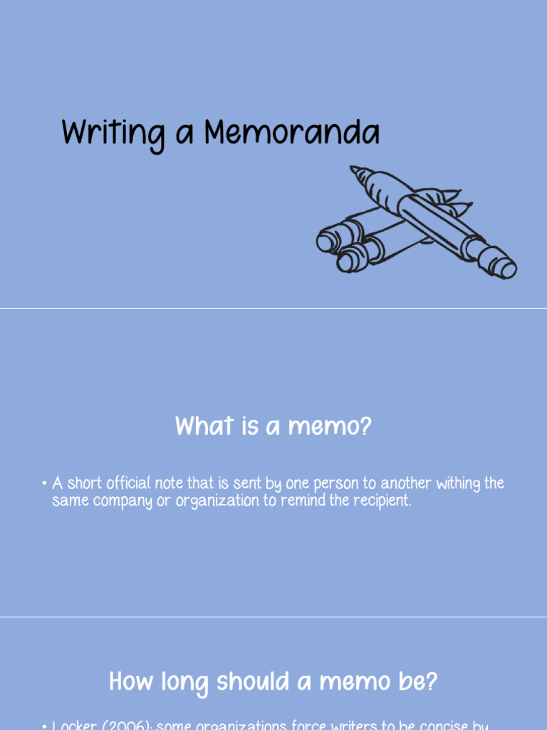 Lesson 7 Writing Memoranda | PDF | Memorandum | Communication