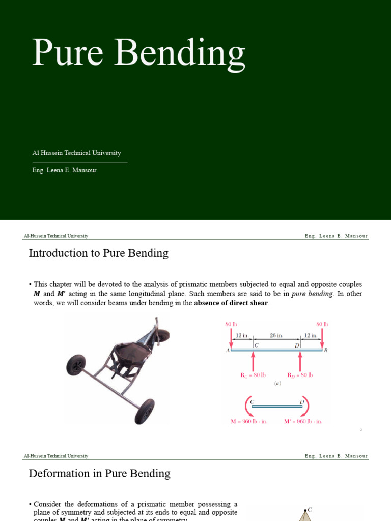 Pure Bending | PDF | Bending | Stress (Mechanics)