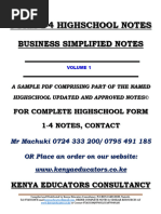 Business Studies Notes for Form 1 Kenya | PDF | Goods | Business