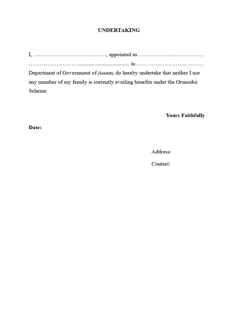 Orunodoi Undertaking | PDF