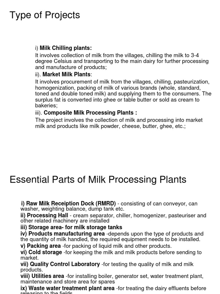 Milk Project Overview and Costs | PDF | Dairy | Milk