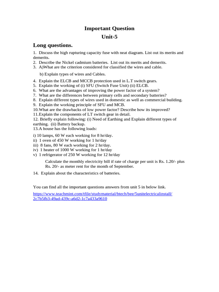 Important Questions | PDF