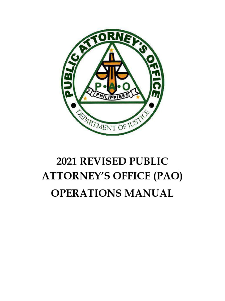 2021 Revised Pao Operations Manual Final - Compressed | PDF ...