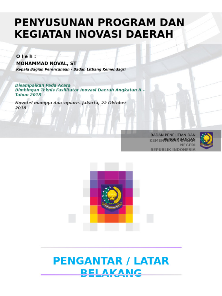 Bahan 2 - Strategi Penyusunan Program Kegiatan Inovasi Daerah | PDF